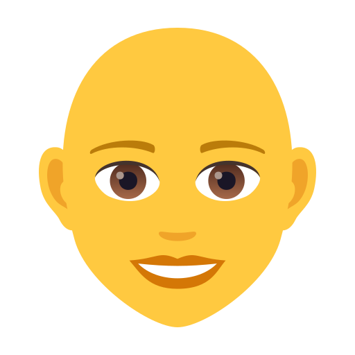 Woman: Bald on JoyPixels
