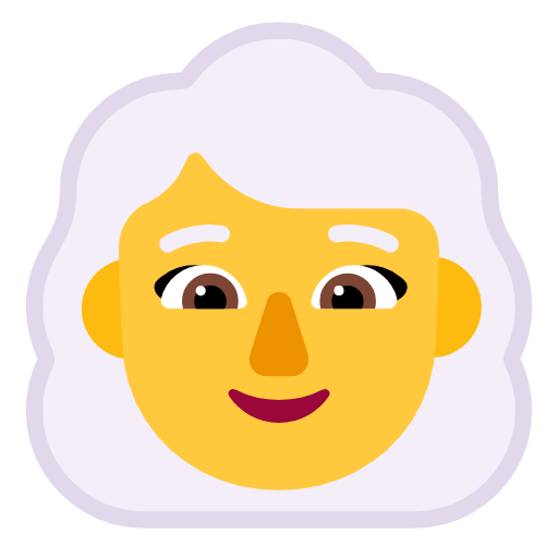 Woman: White Hair on Microsoft Fluent