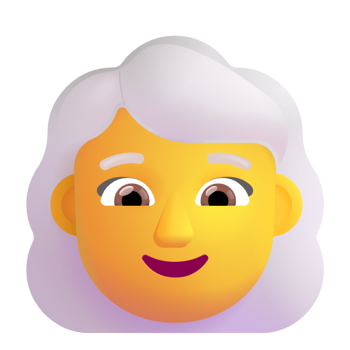 Woman: White Hair on Microsoft 3D