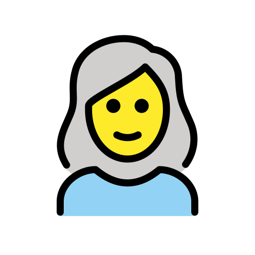 Woman: White Hair on OpenMoji