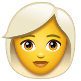 Woman: White Hair on WhatsApp