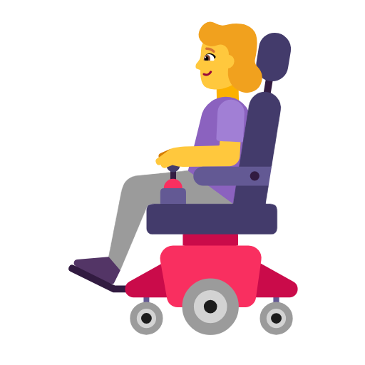 Woman In Motorized Wheelchair on Microsoft Fluent