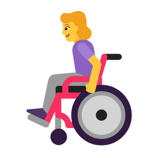Woman In Manual Wheelchair on Microsoft Fluent