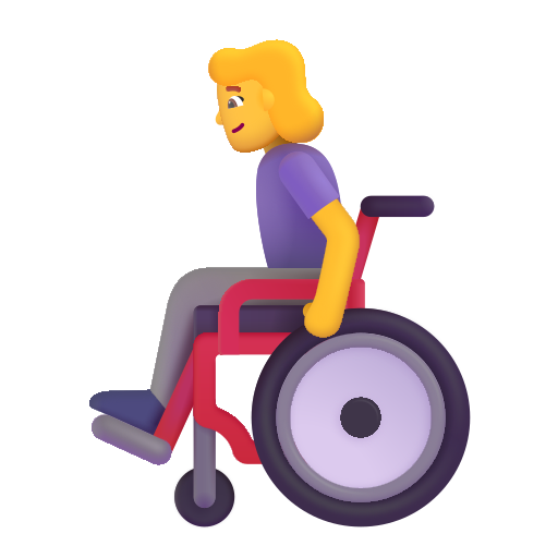 Woman In Manual Wheelchair on Microsoft 3D