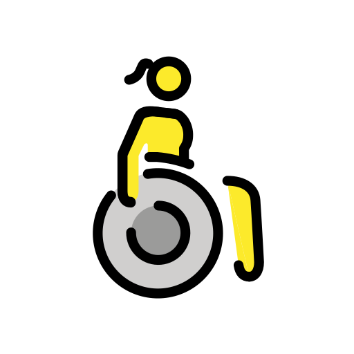 Woman In Manual Wheelchair on OpenMoji
