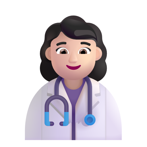 Woman Health Worker: Light Skin Tone on Microsoft 3D
