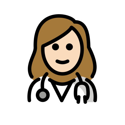 Woman Health Worker: Light Skin Tone on OpenMoji