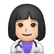 Woman Health Worker: Light Skin Tone on Samsung
