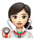 Woman Health Worker: Light Skin Tone on WhatsApp
