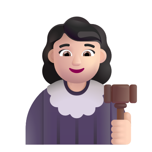 Woman Judge: Light Skin Tone on Microsoft 3D
