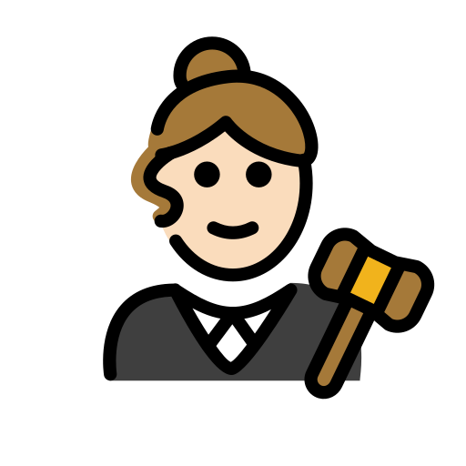 Woman Judge: Light Skin Tone on OpenMoji