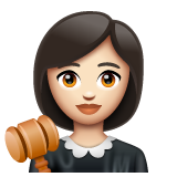 Woman Judge: Light Skin Tone on WhatsApp