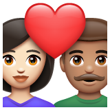 Couple With Heart: Woman, Man: Medium Skin Tone on WhatsApp
