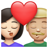 Kiss: Woman, Man: Medium-Light Skin Tone on WhatsApp