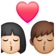 Kiss: Woman, Man: Medium Skin Tone on Samsung