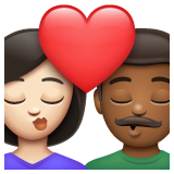Kiss: Woman, Man: Medium-Dark Skin Tone on WhatsApp