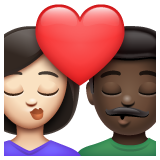 Kiss: Woman, Man: Dark Skin Tone on WhatsApp