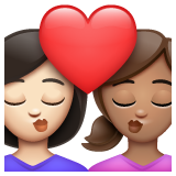 Kiss: Woman, Woman: Medium Skin Tone on WhatsApp