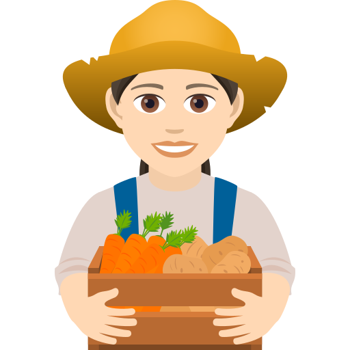 Woman Farmer: Light Skin Tone on JoyPixels