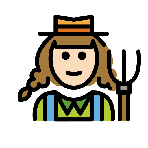 Woman Farmer: Light Skin Tone on OpenMoji