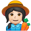 Woman Farmer: Light Skin Tone on Samsung