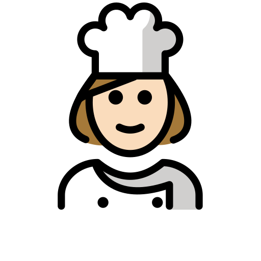 Woman Cook: Light Skin Tone on OpenMoji