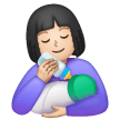 Woman Feeding Baby: Light Skin Tone on Samsung