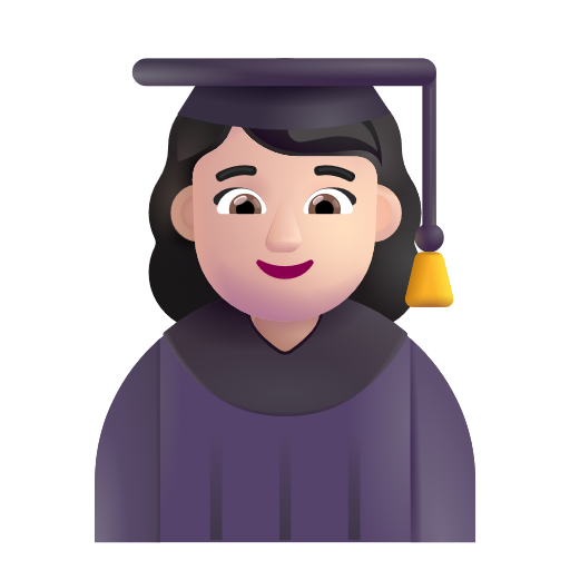 Woman Student: Light Skin Tone on Microsoft 3D
