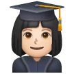 Woman Student: Light Skin Tone on Samsung