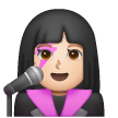 Woman Singer: Light Skin Tone on Samsung
