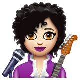 Woman Singer: Light Skin Tone on WhatsApp