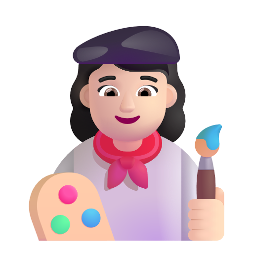 Woman Artist: Light Skin Tone on Microsoft 3D