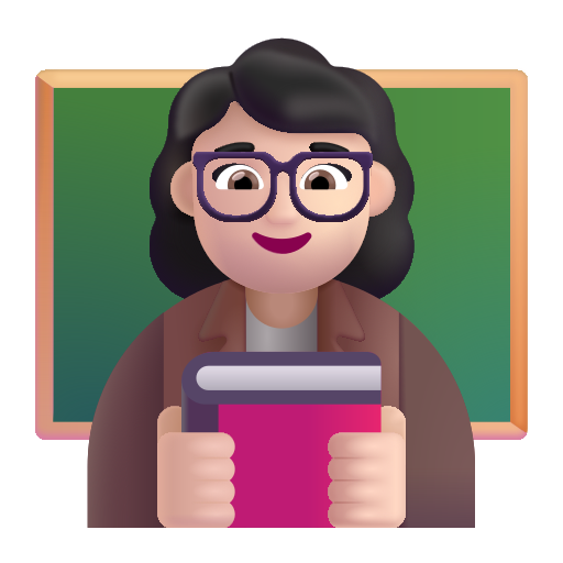 Woman Teacher: Light Skin Tone on Microsoft 3D