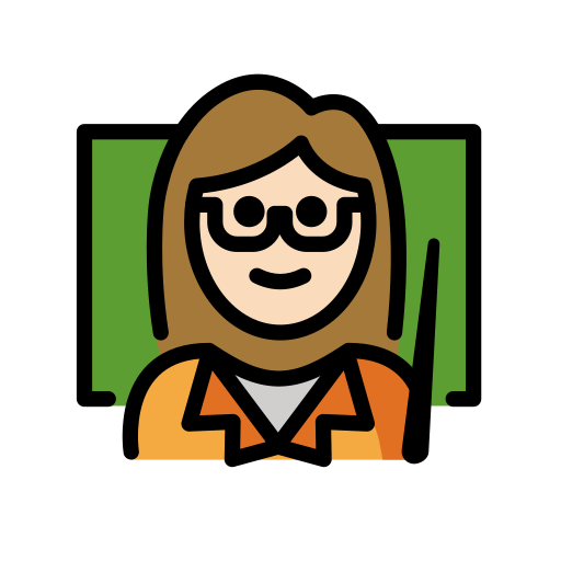 Woman Teacher: Light Skin Tone on OpenMoji