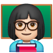 Woman Teacher: Light Skin Tone on Samsung