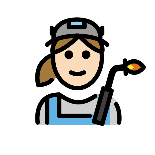 Woman Factory Worker: Light Skin Tone on OpenMoji