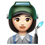 Woman Factory Worker: Light Skin Tone on WhatsApp