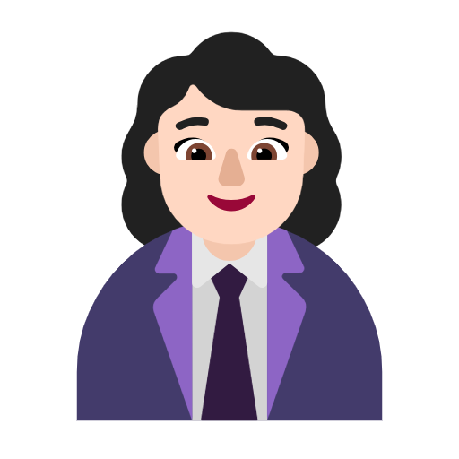 Woman Office Worker: Light Skin Tone on Microsoft Fluent