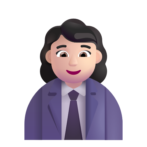 Woman Office Worker: Light Skin Tone on Microsoft 3D