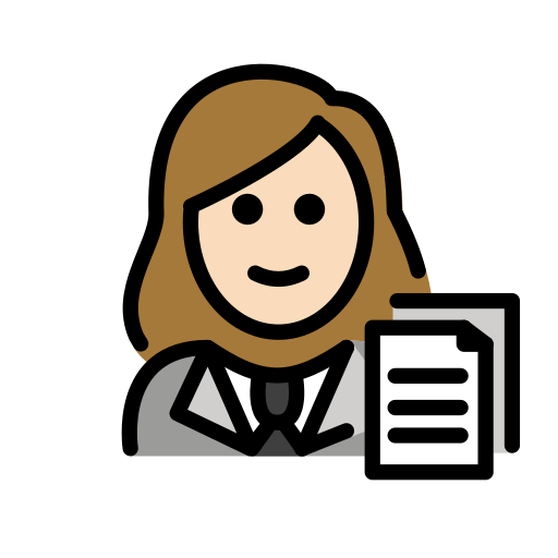 Woman Office Worker: Light Skin Tone on OpenMoji