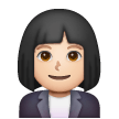Woman Office Worker: Light Skin Tone on Samsung