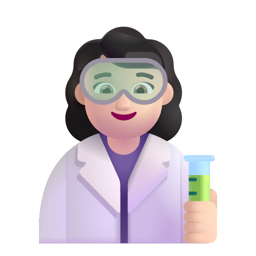 Woman Scientist: Light Skin Tone on Microsoft 3D