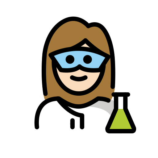 Woman Scientist: Light Skin Tone on OpenMoji