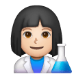 Woman Scientist: Light Skin Tone on Samsung