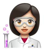 Woman Scientist: Light Skin Tone on WhatsApp