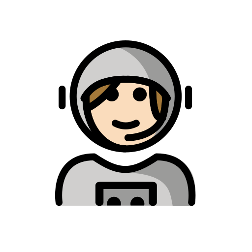 Woman Astronaut: Light Skin Tone on OpenMoji