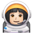 Woman Astronaut: Light Skin Tone on Samsung