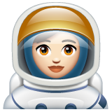 Woman Astronaut: Light Skin Tone on WhatsApp