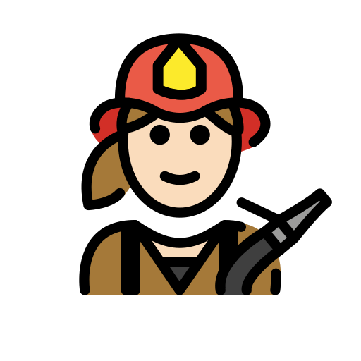 Woman Firefighter: Light Skin Tone on OpenMoji