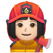 Woman Firefighter: Light Skin Tone on Samsung